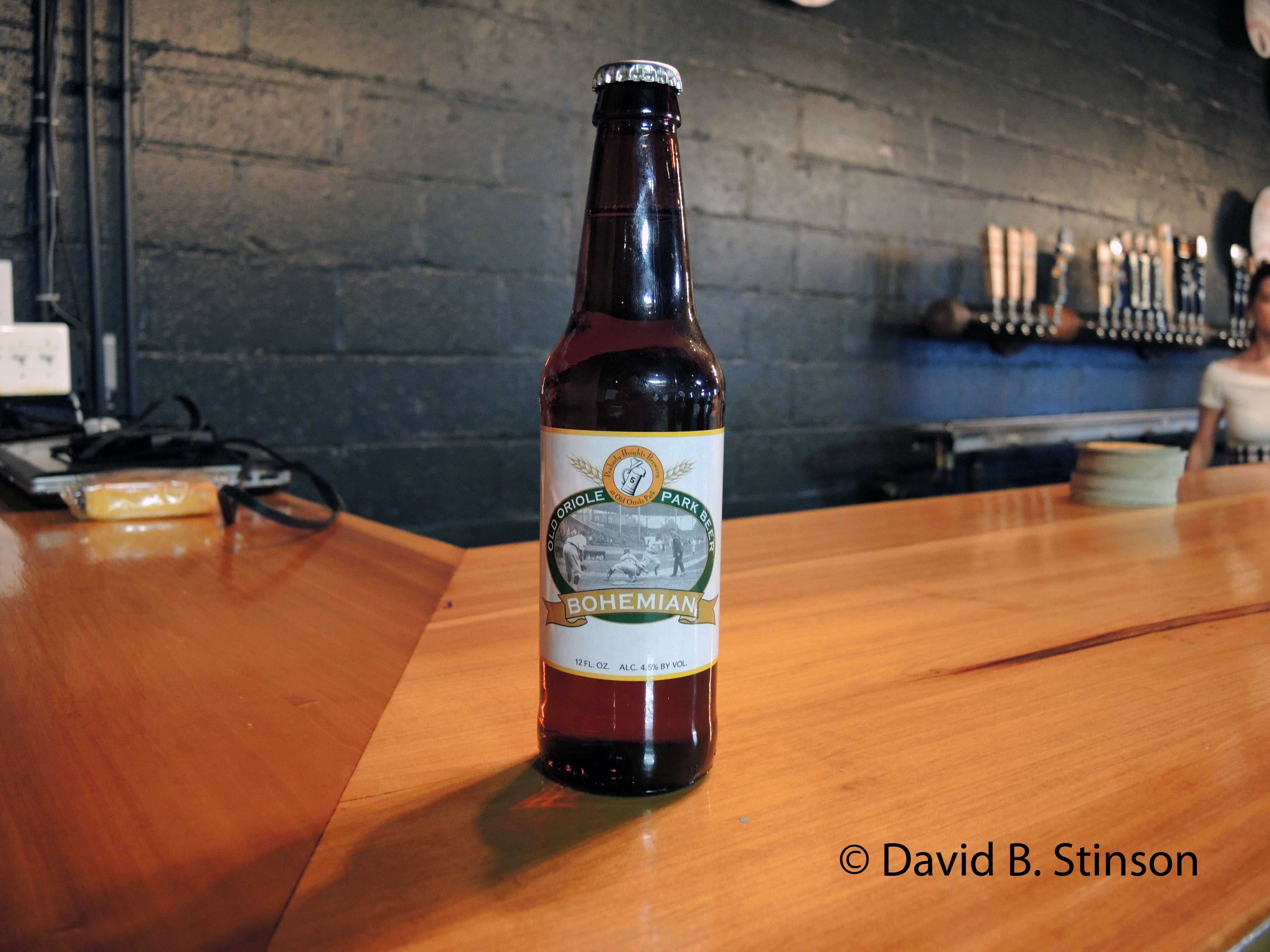 Drinking Beer in the Left Field Tasting Room At Old Oriole Park David