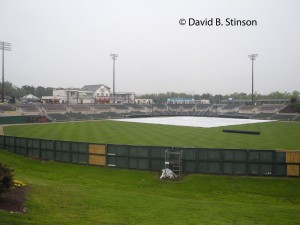Tarp Covered Infield In Kinnapolis, North Carolina