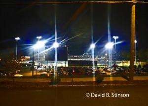 Stadium Lights Illuminate BB&T Ballpark in Winston-Salem, North Carolina