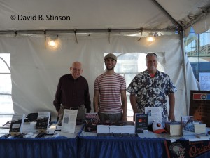 Baltimore Book Festival Table Mates Raleigh Mann, David Stinson, and Seth Adam Kallick