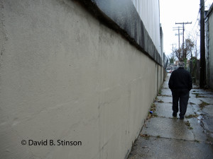 Richard O'Keefe Walks the Eastern Perimeter of Peabody Heights Brewery, Next to Old Oriole Park Concrete Support Wall