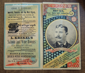 Baltimore Orioles American Association Scorecard 1884 (courtesy of Ted Patterson)