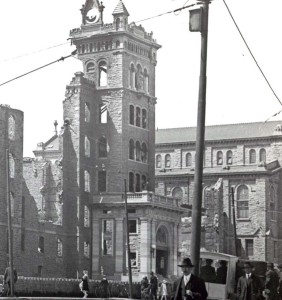 Detail of Photo Taken After the Fire (Photo by Hildegarde Anderson of 3236 Ravenswood Avenue, Baltimore Sun Reprint of Hildegarde photo, 1962).